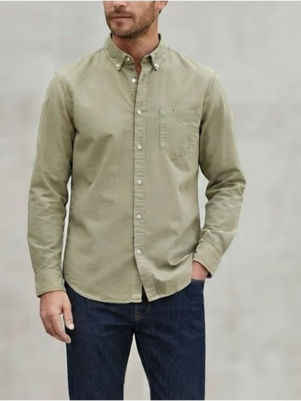 Leftiesman Sage Green Long Sleeve Button Down Shirt Large
